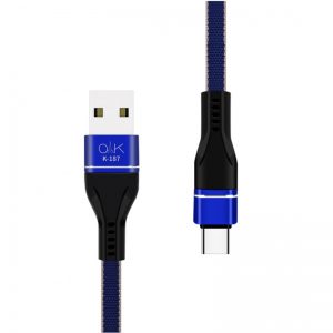 کابل شارژ تبدیل USB به USB-C برند OAK طول 1 متر